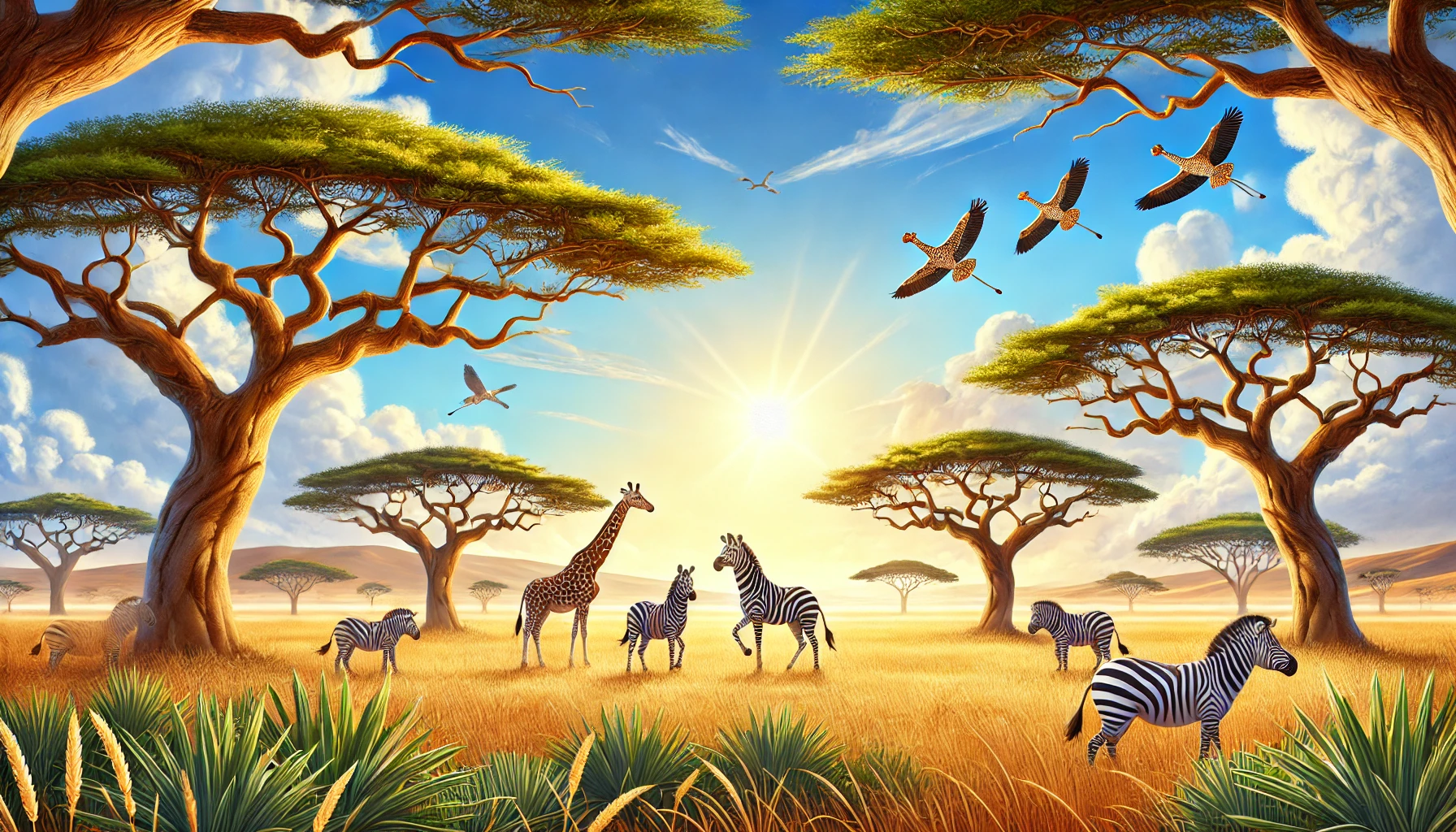 African savanna landscape